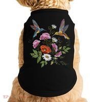 Humming Birds Flowers Doggie Tank thumb 0