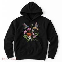 Humming Birds Flowers Hoodie thumb 0