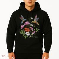 Humming Birds Flowers Hoodie thumb 2