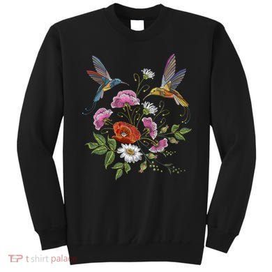 Humming Birds Flowers Sweatshirt