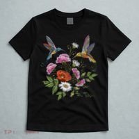 Humming Birds Flowers T-Shirt thumb 5