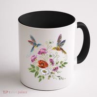 Humming Birds Flowers Coffee Mug thumb 1
