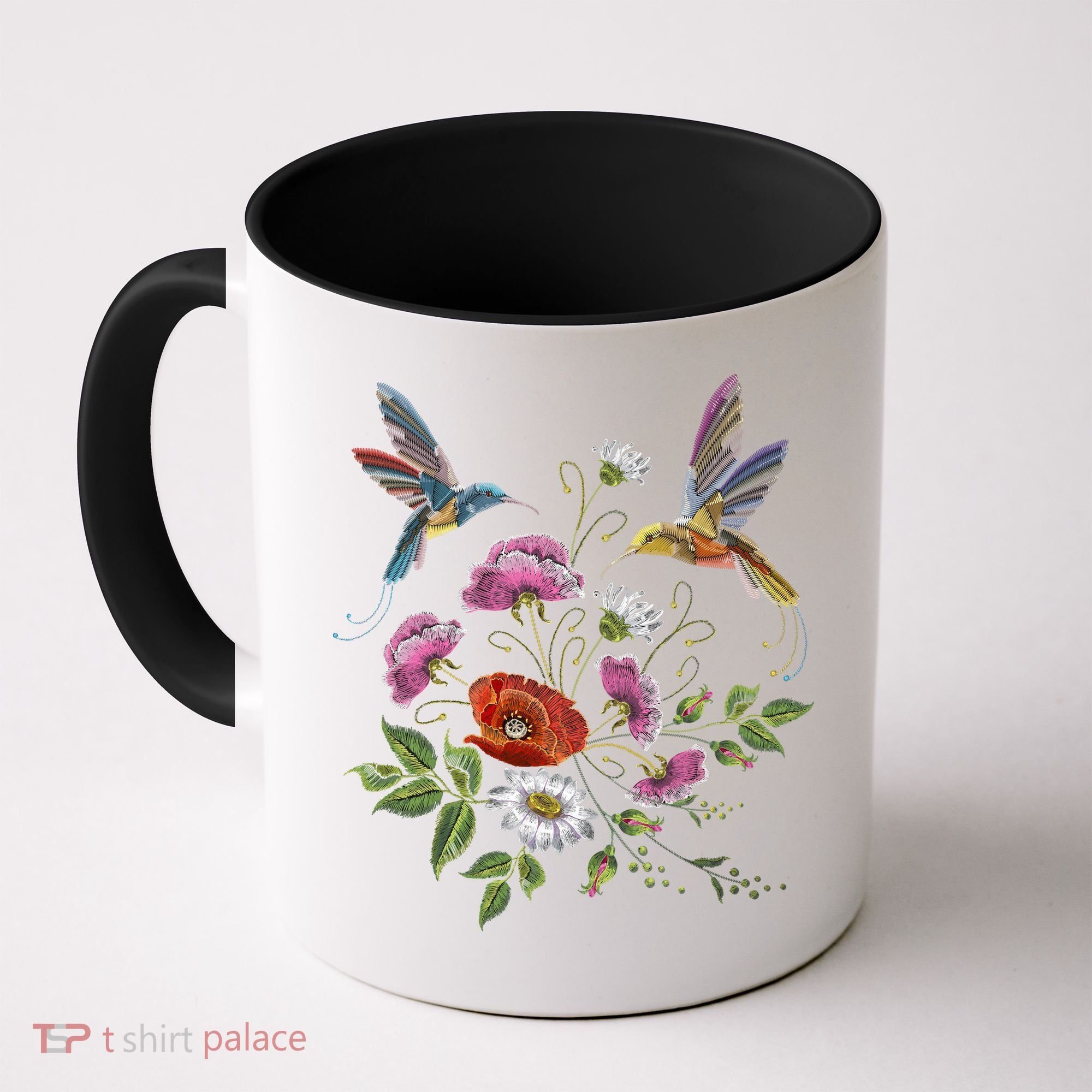Humming Birds Flowers Coffee Mug