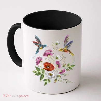 Humming Birds Flowers Coffee Mug