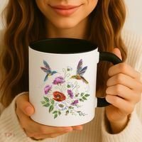 Humming Birds Flowers Coffee Mug thumb 3