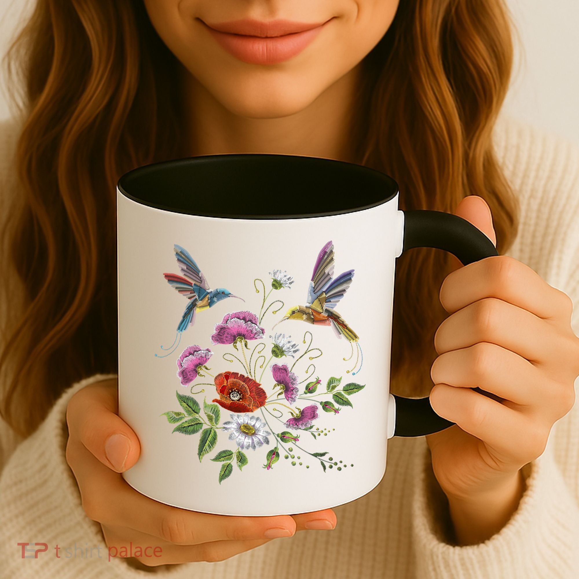 Humming Birds Flowers Coffee Mug
