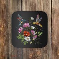 Humming Birds Flowers Coaster thumb 0