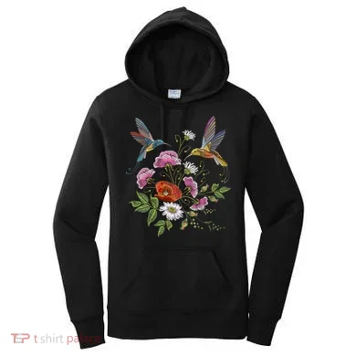 Humming Birds Flowers Women's Hoodie