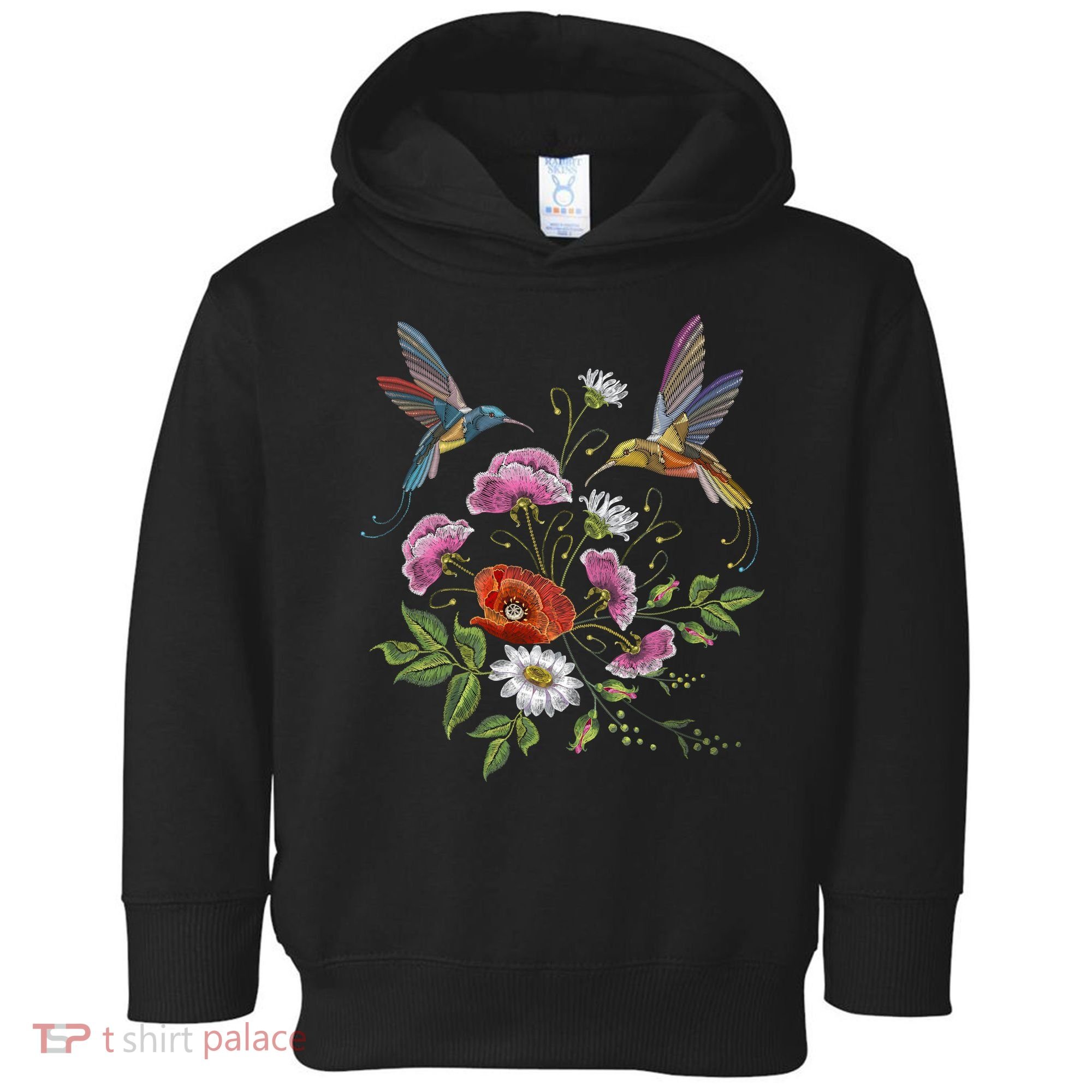 Humming Birds Flowers Toddler Hoodie