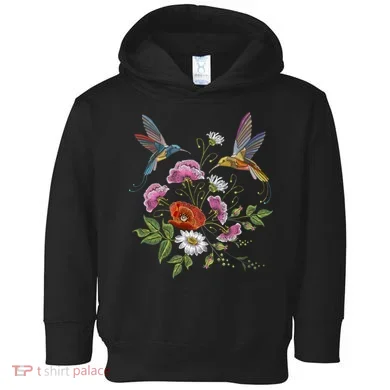 Humming Birds Flowers Toddler Hoodie