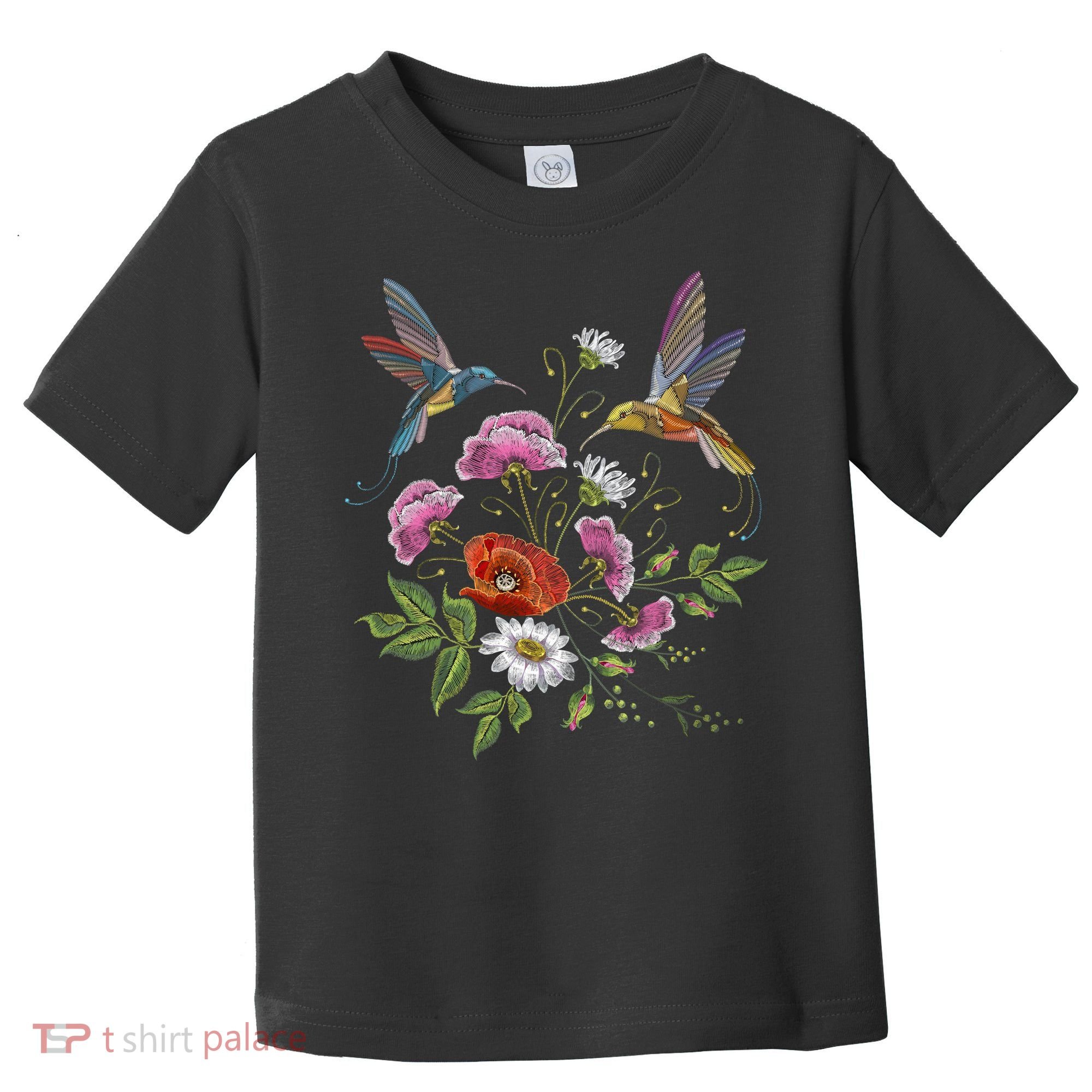 Humming Birds Flowers Toddler T-Shirt