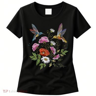 Humming Birds Flowers Women's T-Shirt