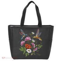 Humming Birds Flowers Tote Bag thumb 0