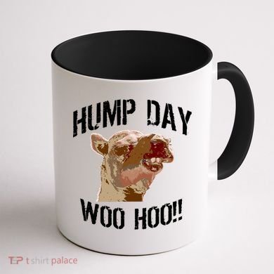 Hump Day Woo Hoo Camel Face Coffee Mug back