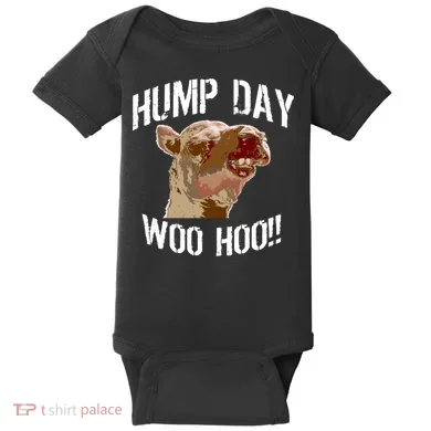Hump Day Woo Hoo Camel Face Baby Bodysuit