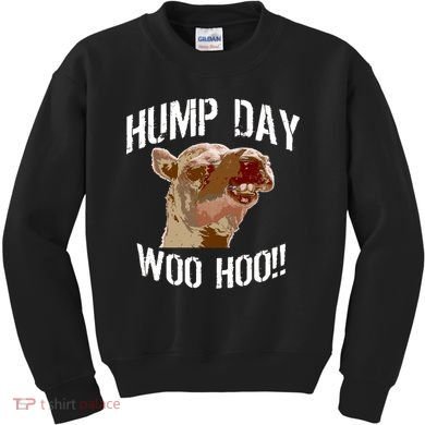 Hump Day Woo Hoo Camel Face Kids Sweatshirt