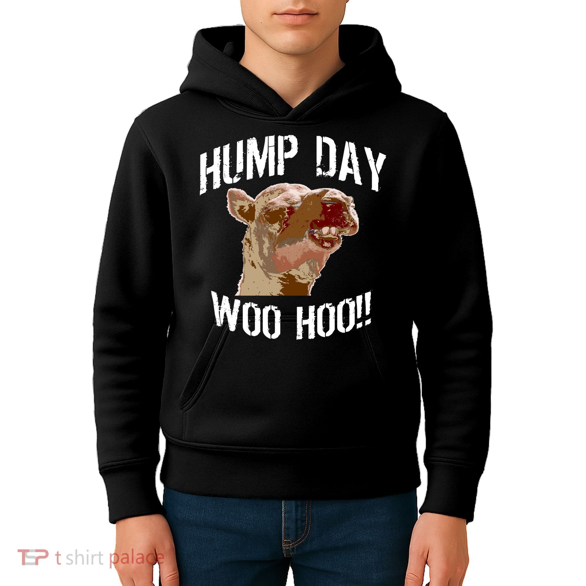 Hump Day Woo Hoo Camel Face Kids Hoodie