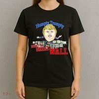 Humpty Trumpty Build A Great Wall T-Shirt thumb 4