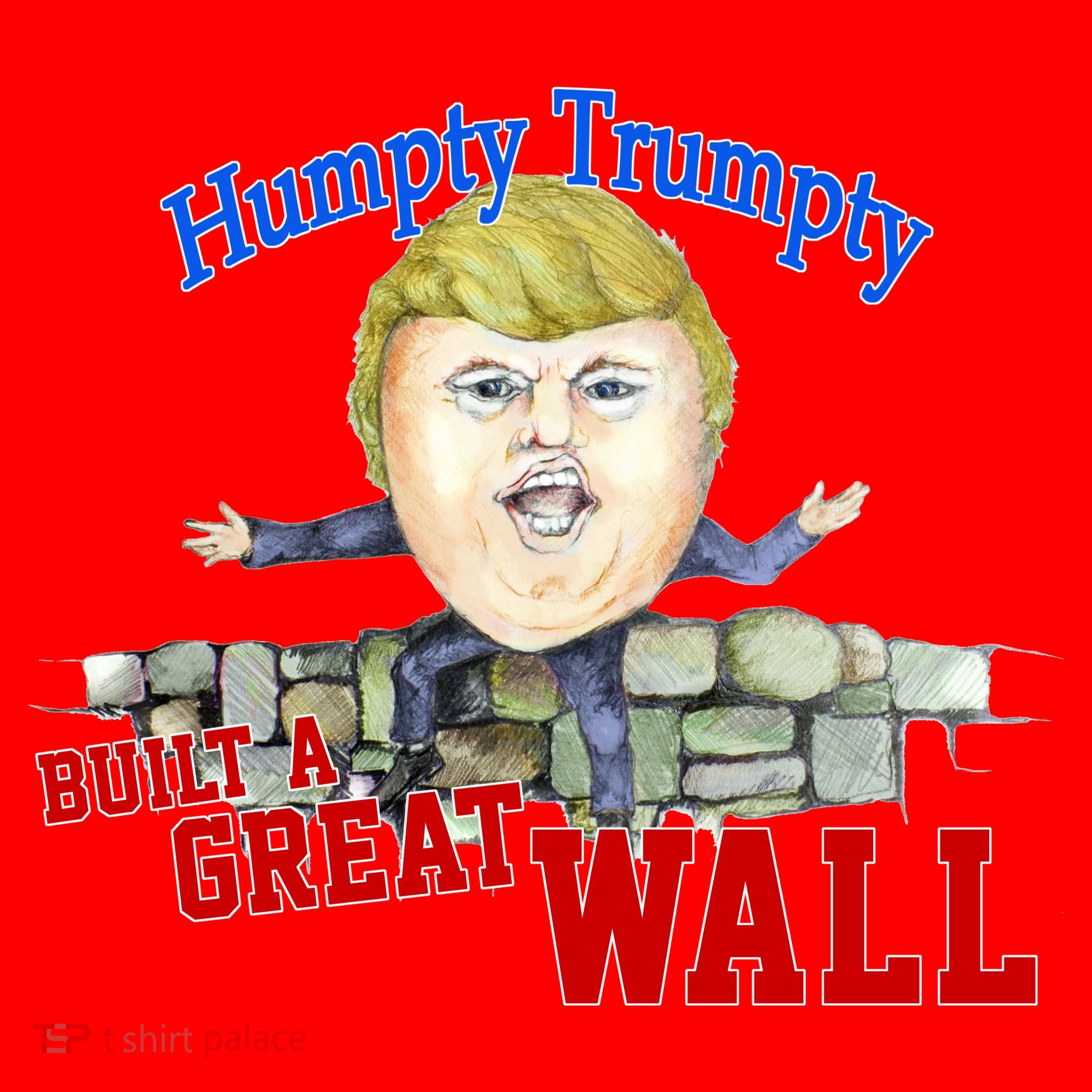 Humpty Trumpty Build A Great Wall Santa Hat