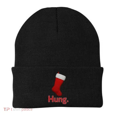 Hung Funny Christmas Beanie