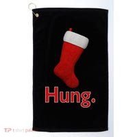 Hung Funny Christmas Golf Towel thumb 0