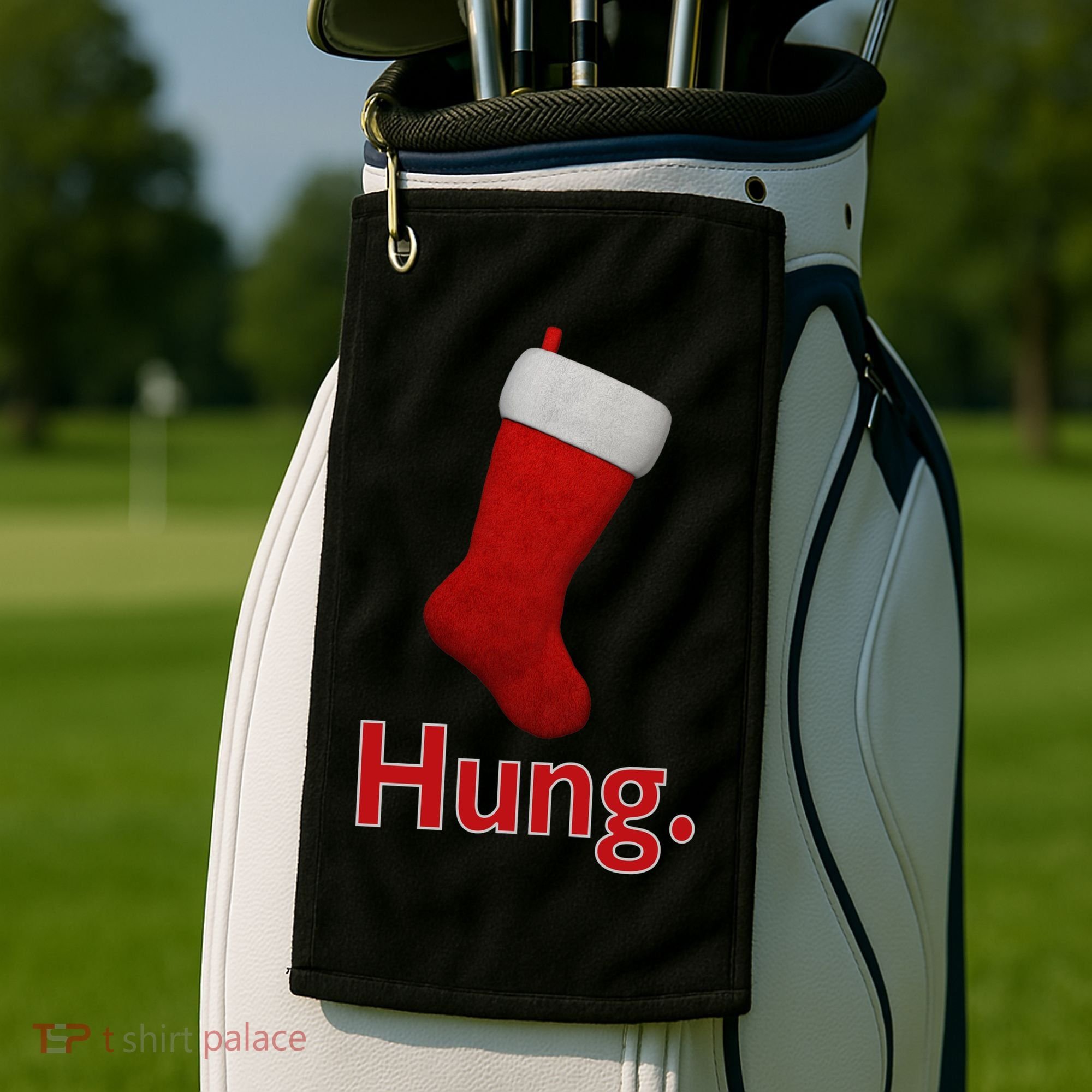 Hung Funny Christmas Golf Towel