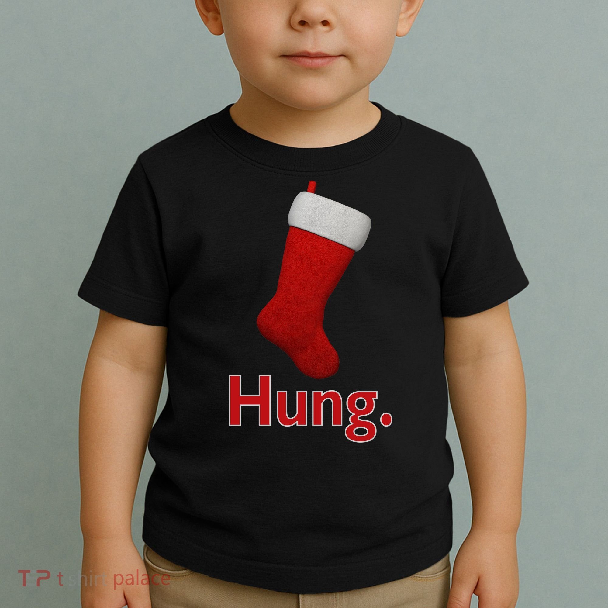 Hung Funny Christmas Toddler T-Shirt