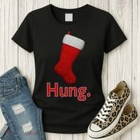 Hung Funny Christmas Women's T-Shirt thumb 3