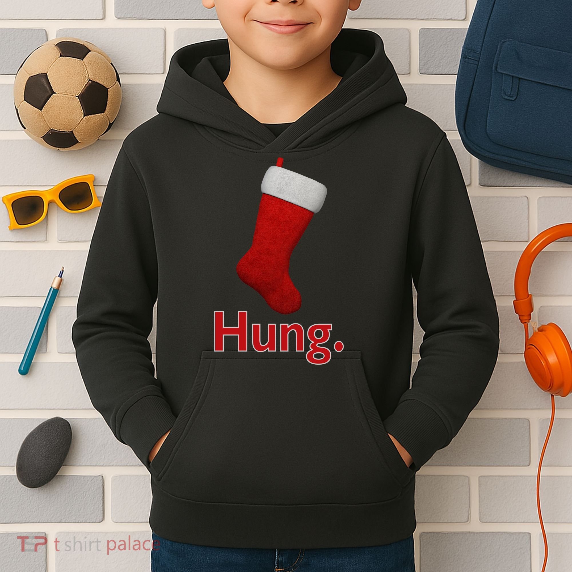 Hung Funny Christmas Kids Hoodie
