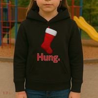 Hung Funny Christmas Kids Hoodie thumb 3