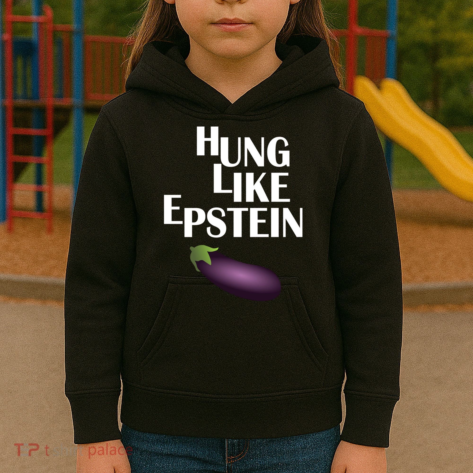 Hung Like Epstein Kids Hoodie