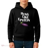 Hung Like Epstein Kids Hoodie thumb 4