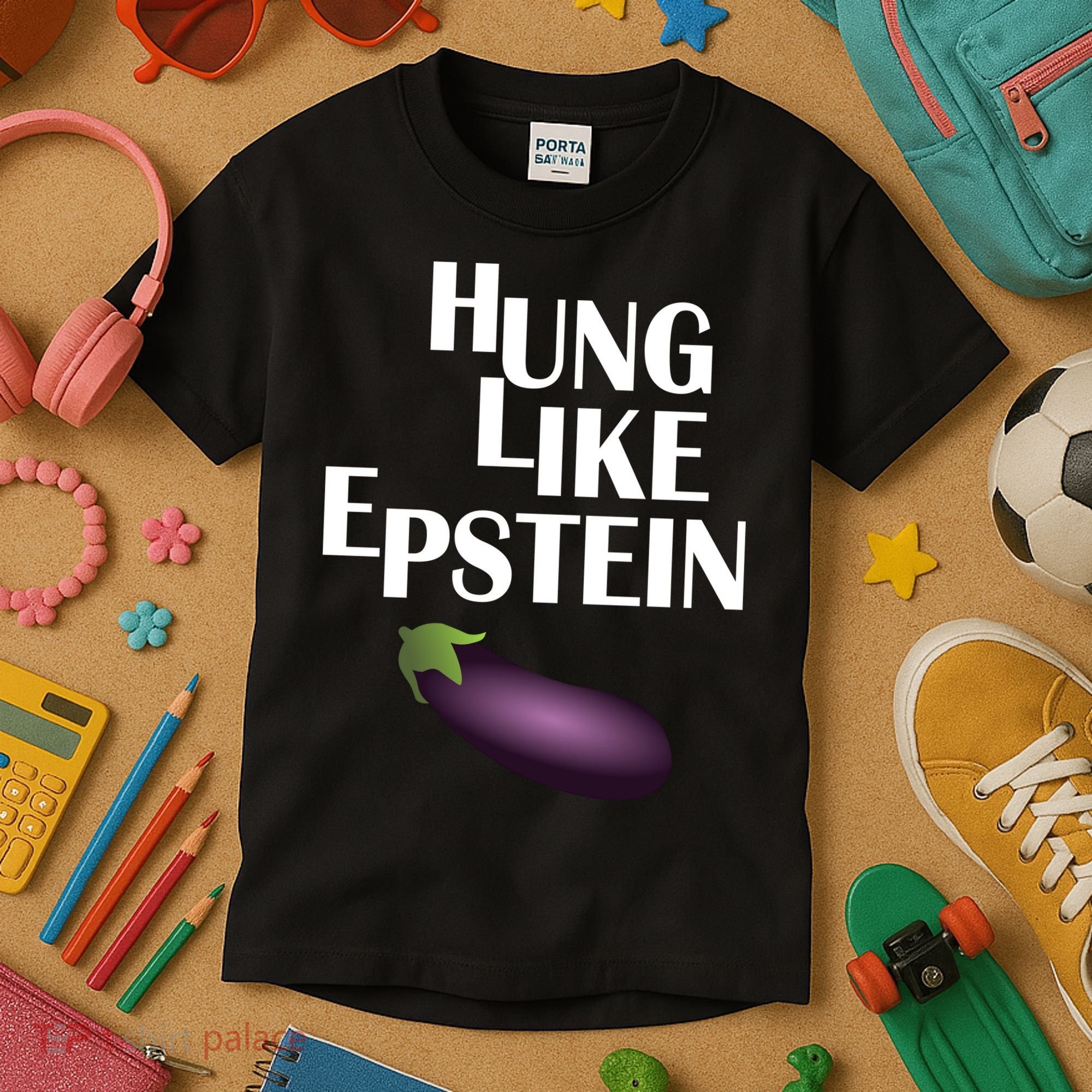 Hung Like Epstein Kids T-Shirt
