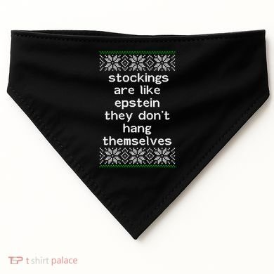 Hung Like Epstein Funny Ugly Christmas USA-Made Doggie Bandana
