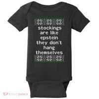 Hung Like Epstein Funny Ugly Christmas Baby Bodysuit thumb 0