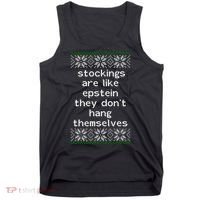 Hung Like Epstein Funny Ugly Christmas Tank Top thumb 0