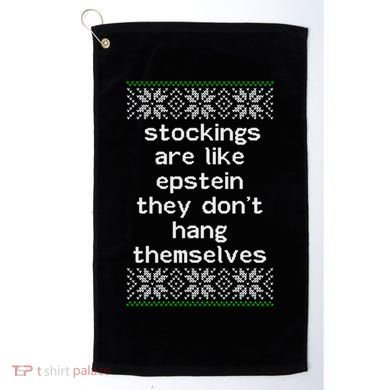 Hung Like Epstein Funny Ugly Christmas Golf Towel