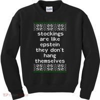 Hung Like Epstein Funny Ugly Christmas Kids Sweatshirt thumb 0
