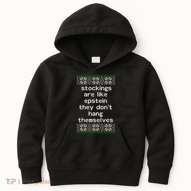 Hung Like Epstein Funny Ugly Christmas Kids Hoodie