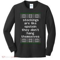 Hung Like Epstein Funny Ugly Christmas Kids Long Sleeve Shirt thumb 0