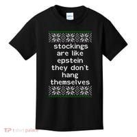 Hung Like Epstein Funny Ugly Christmas Kids T-Shirt thumb 0