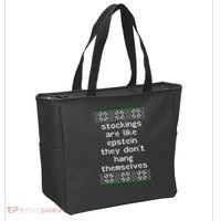 Hung Like Epstein Funny Ugly Christmas Tote Bag thumb 2