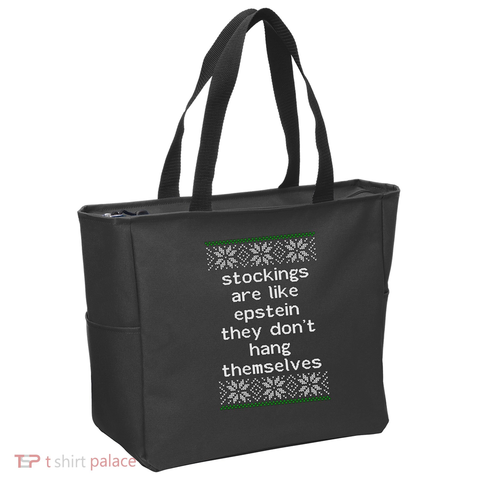 Hung Like Epstein Funny Ugly Christmas Tote Bag