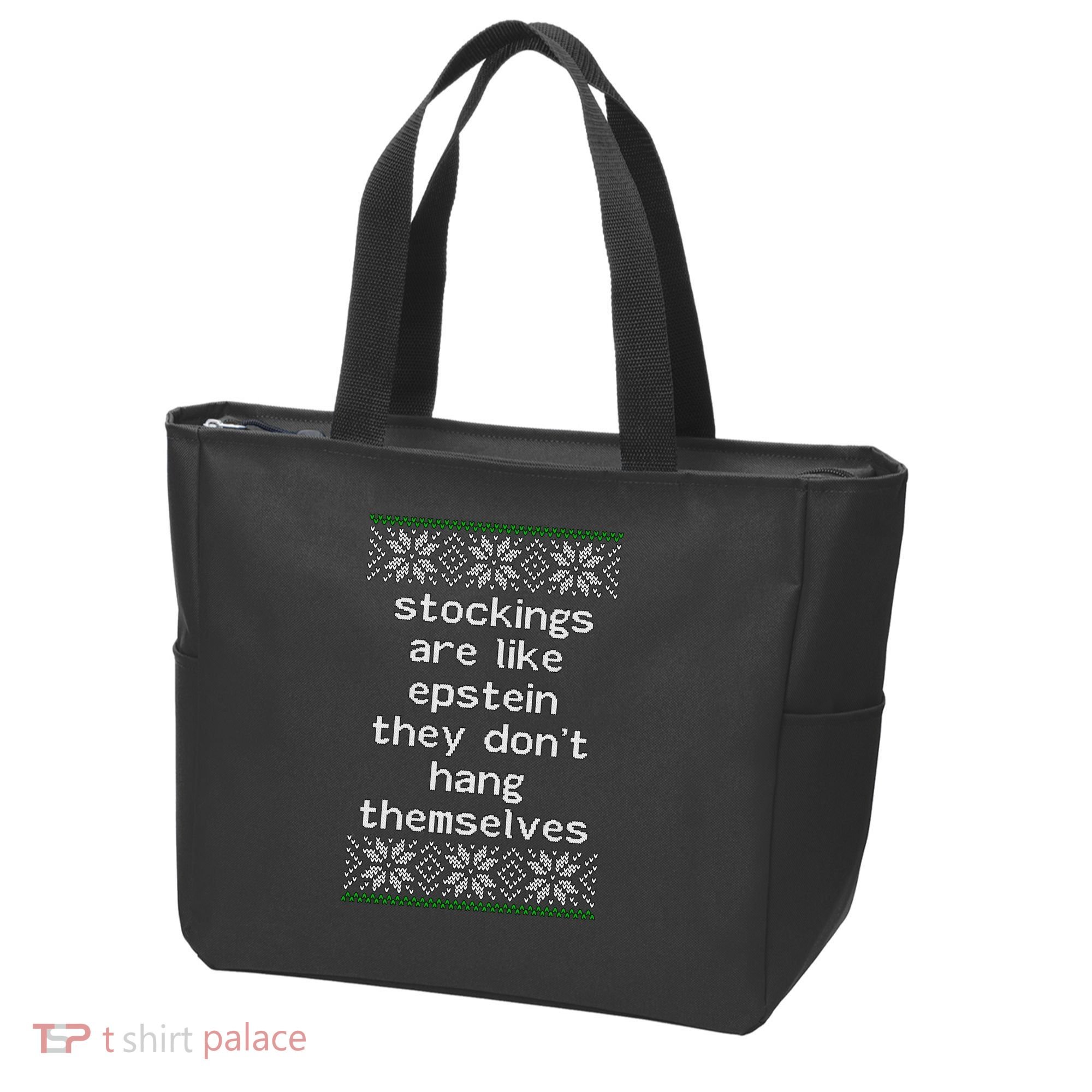 Hung Like Epstein Funny Ugly Christmas Tote Bag