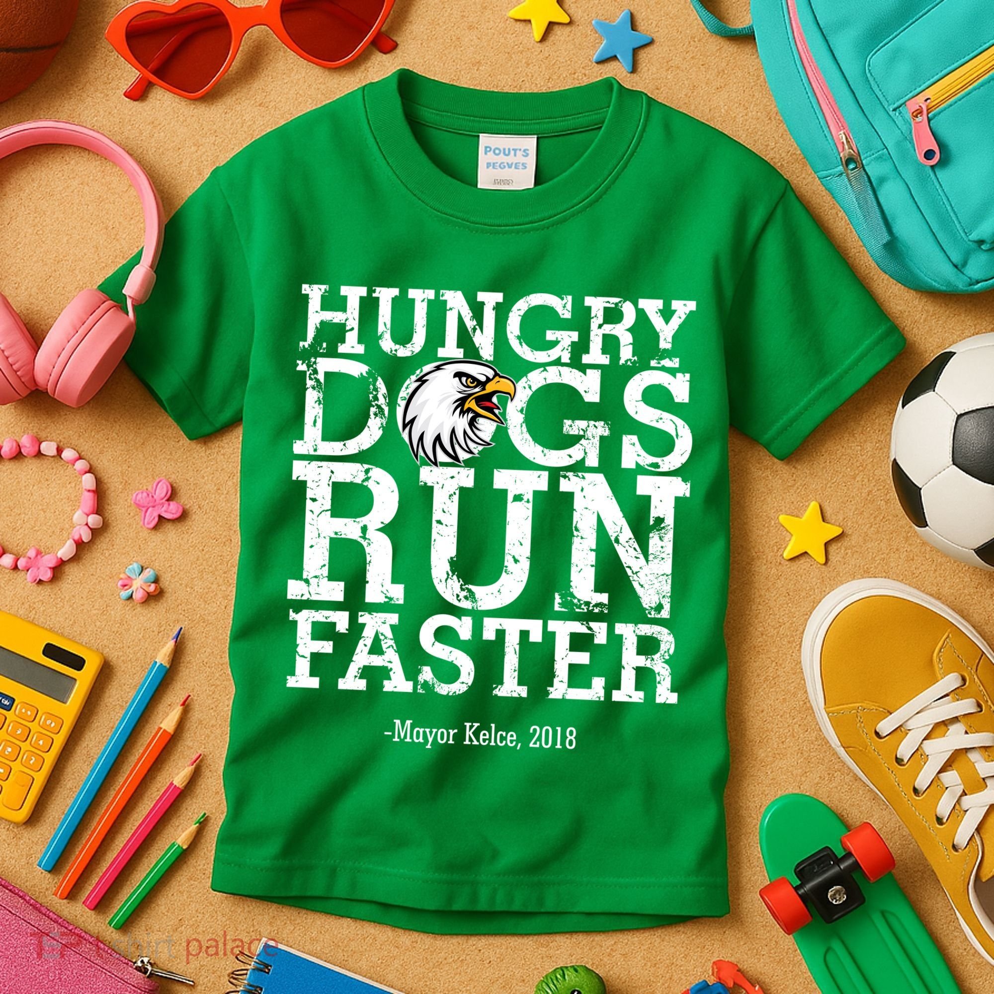 Hungry Dogs Run Faster Kids T-Shirt