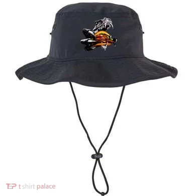 Hungry T-Rex Eating A Burger Bucket Hat