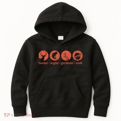 Hunter Angler Gardener Cook Kids Hoodie