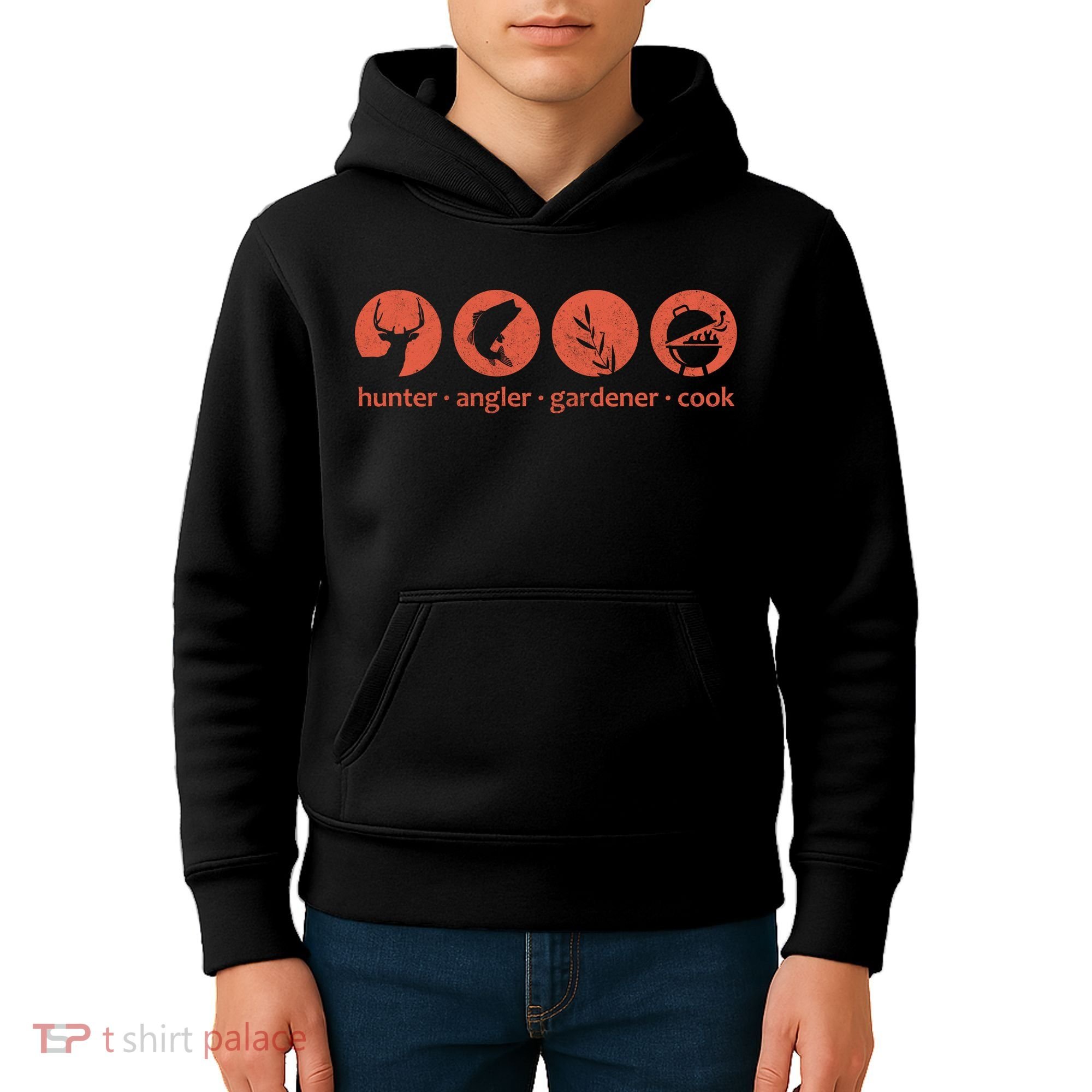 Hunter Angler Gardener Cook Kids Hoodie
