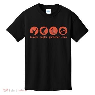 Hunter Angler Gardener Cook Kids T-Shirt