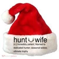 Hunter's Wife Funny Hunting Santa Hat thumb 0